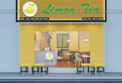 Thiết kế tiệm trà chanh, trà sữa Lemon Tea